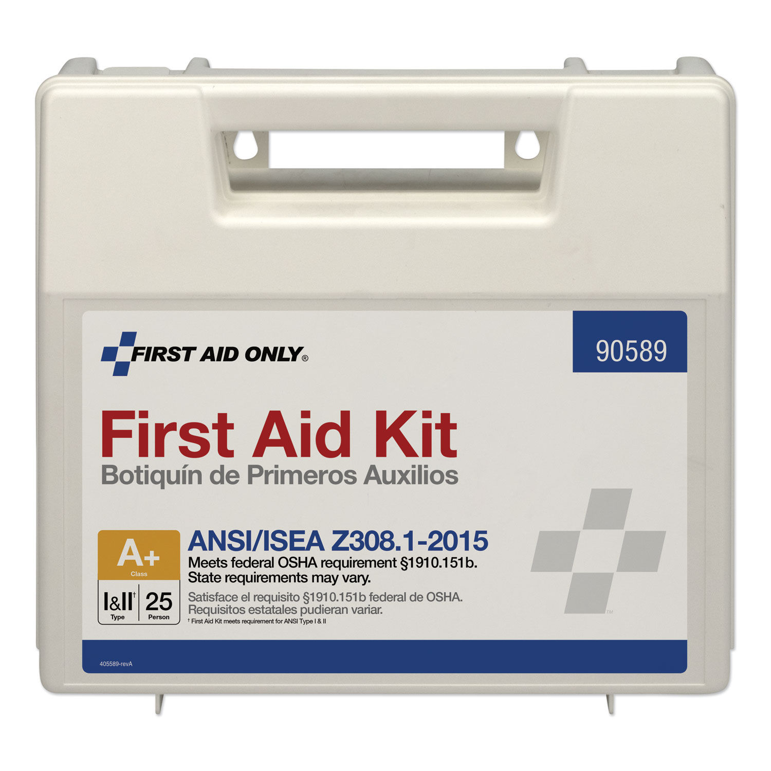 ANSI 2015 Compliant Class A+ Type I and II First Aid Kit for 25 People by First Aid Onlyandtrade; FAO90589