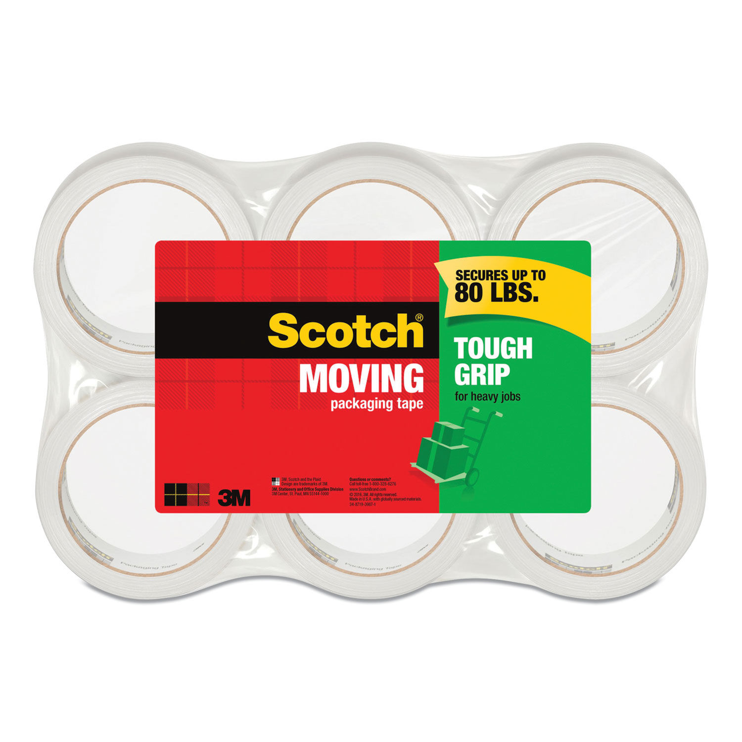 Tough Grip Moving Packaging Tape by Scotchandreg; MMM3500406