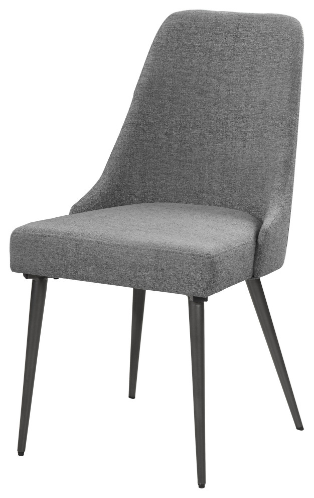 Alan Upholstered Dining Chairs Grey  Set of 2   Modern   Dining Chairs   by Modon  Houzz