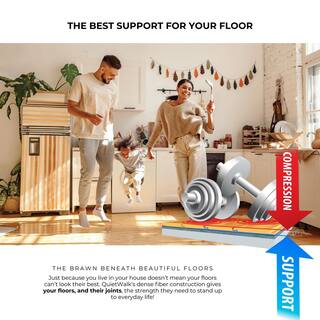 QuietWalk 200 sq. ft. 3 ft. x 66.6 ft. x 3 mm Sound and Moisture Barrier Underlayment for Laminate and Engineered Floors QW200B1LT