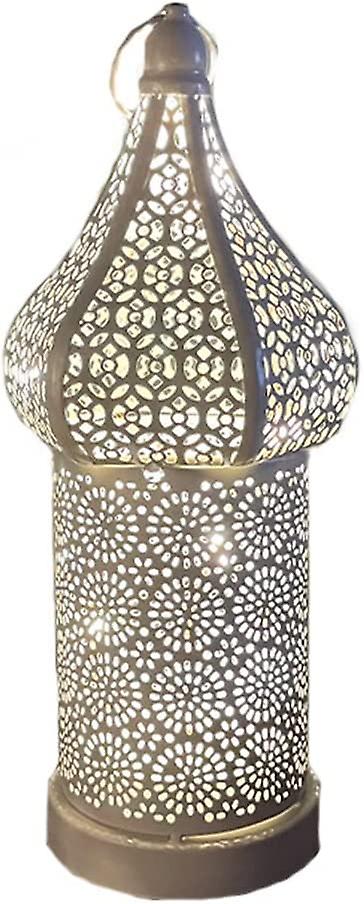 1 Pcs Moroccan Lantern， Battery Operated Lamp