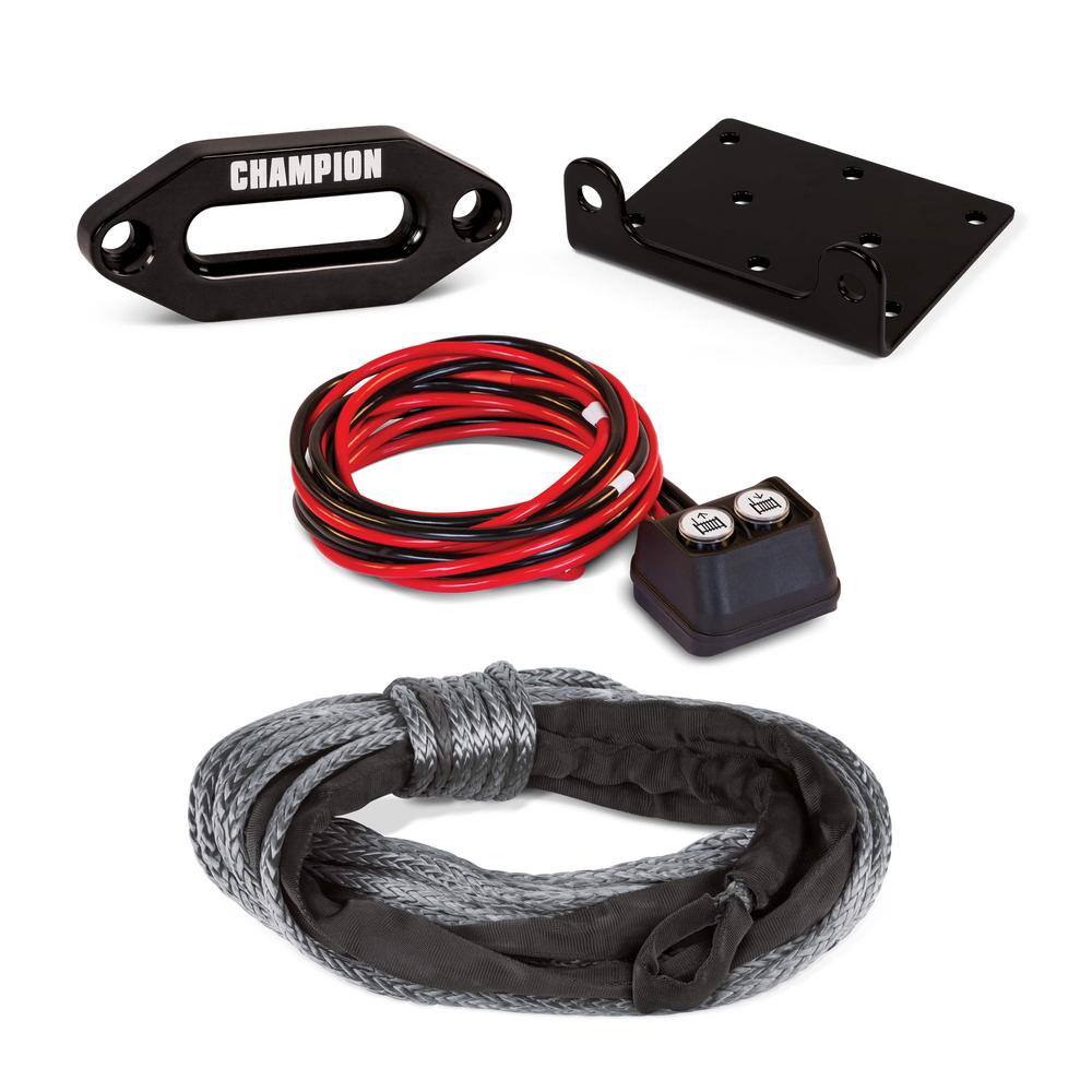 Champion Power Equipment ATVUTV Synthetic Rope Winch Kit with Hawse Fairlead 100428