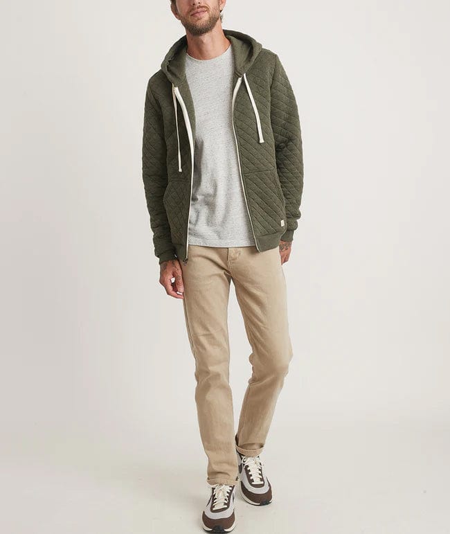 Marine Layer Corbet Quilted Full Zip Hoodie