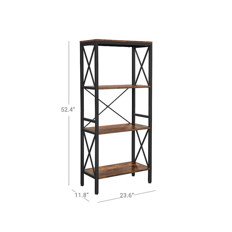 BreeBe 4 Open Shelves Bookcase