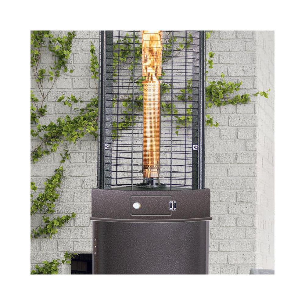 Paragon Outdoor 82.5 in. 32,000 BTU Black Vulcan Flame Tower Heater OH-BL32-7M