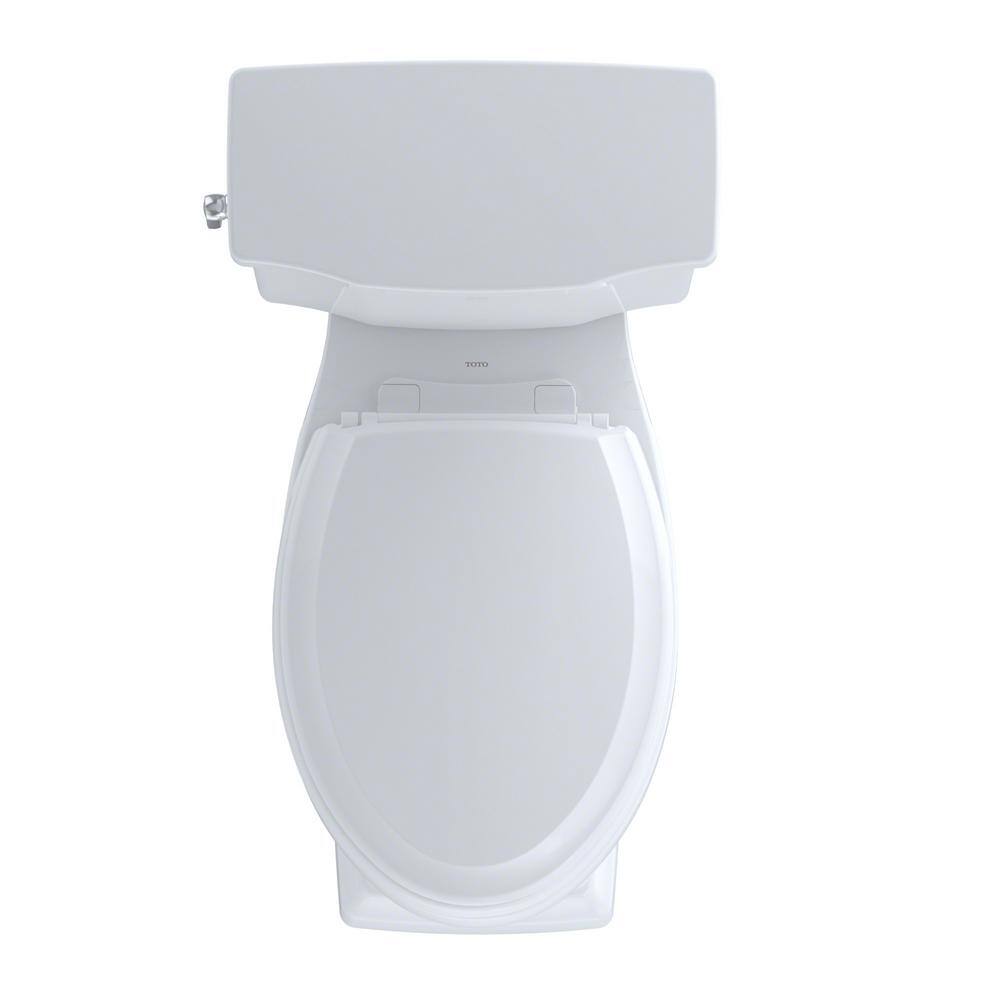 TOTO Promenade II 2-Piece 1.28 GPF Single Flush Elongated ADA Comfort Height Toilet in Cotton White SoftClose Seat Included MS404124CEFG#01