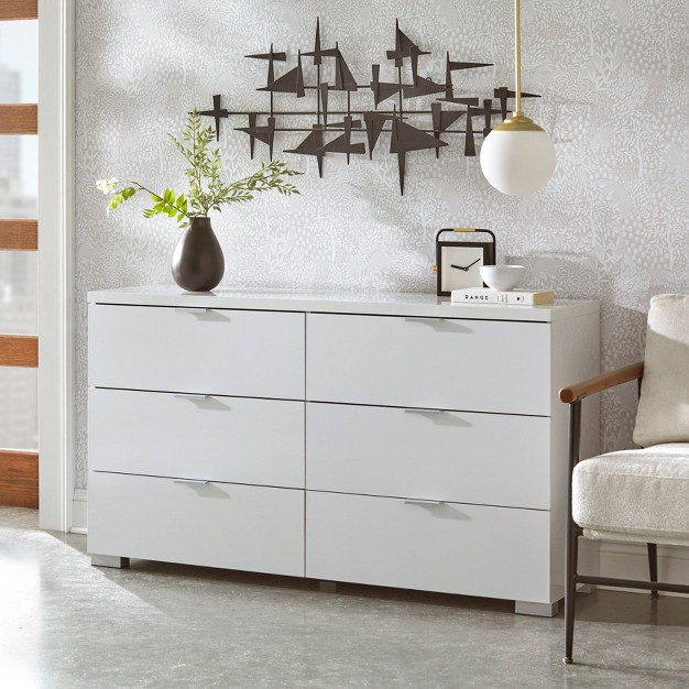 Zuri Six Drawer Chest White Buylateral