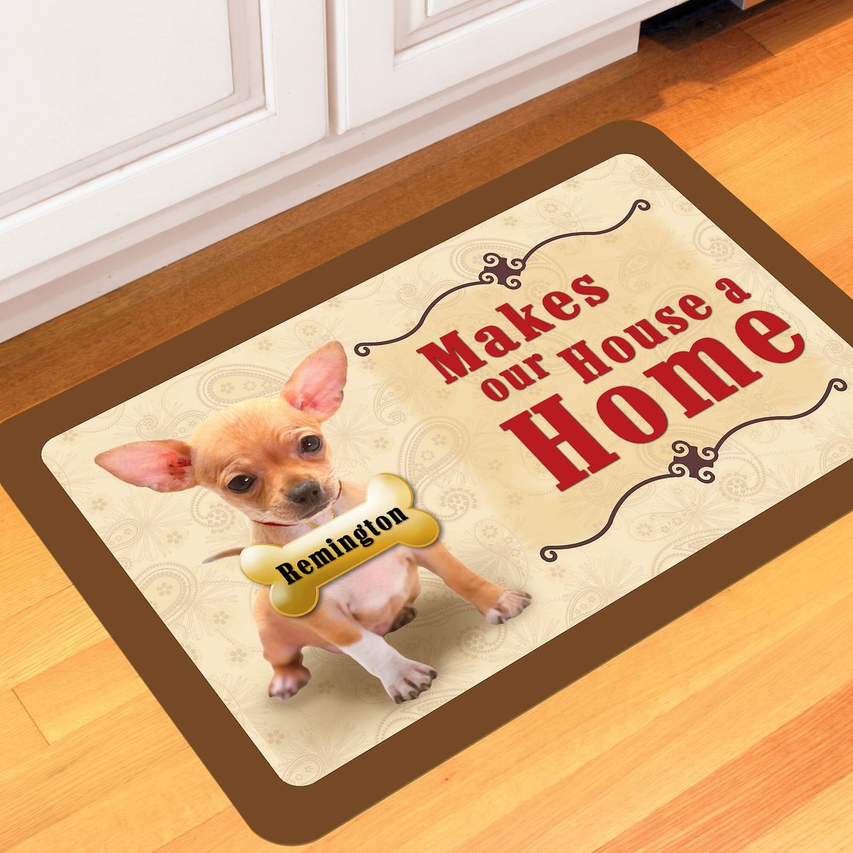 Bungalow Flooring Makes Our House A Home Chihuahua Personalized Floor Mat