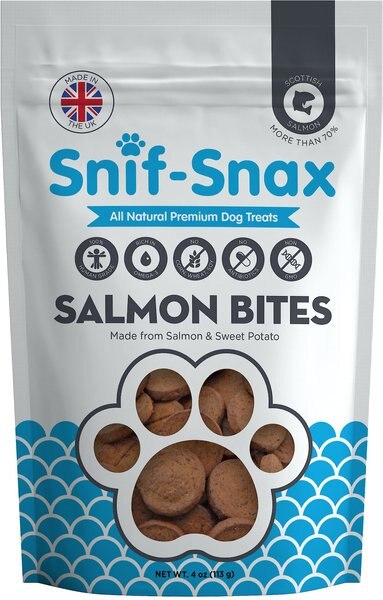 Snif-Snax Smoked Salmon and Sweet Potato Bites Grain-Free Dog Treats