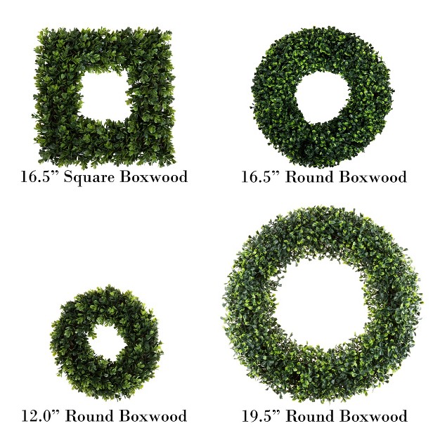 Faux Greenery Artificial Boxwood Wreath