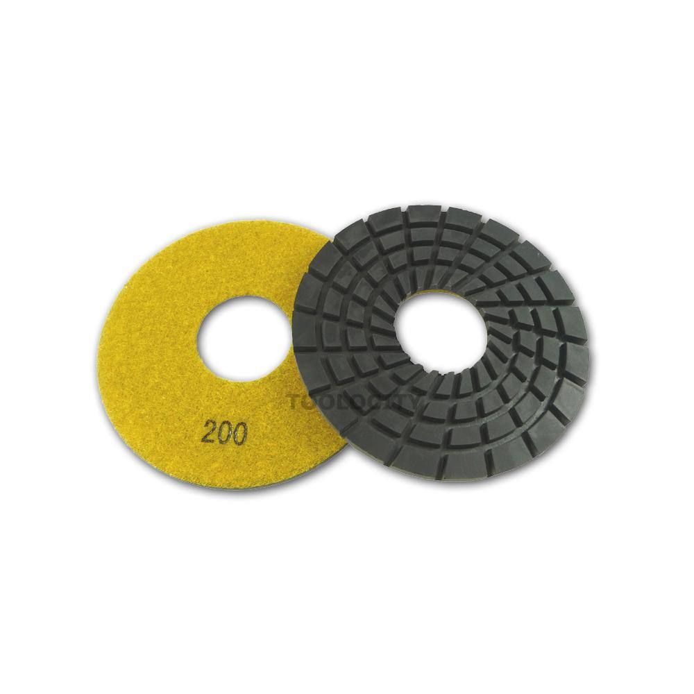 JX Shine50 Rigid 5 in. Diamond Polishing Pads for GraniteConcrete (Set of 7 1 Each Grit) 5PDRset