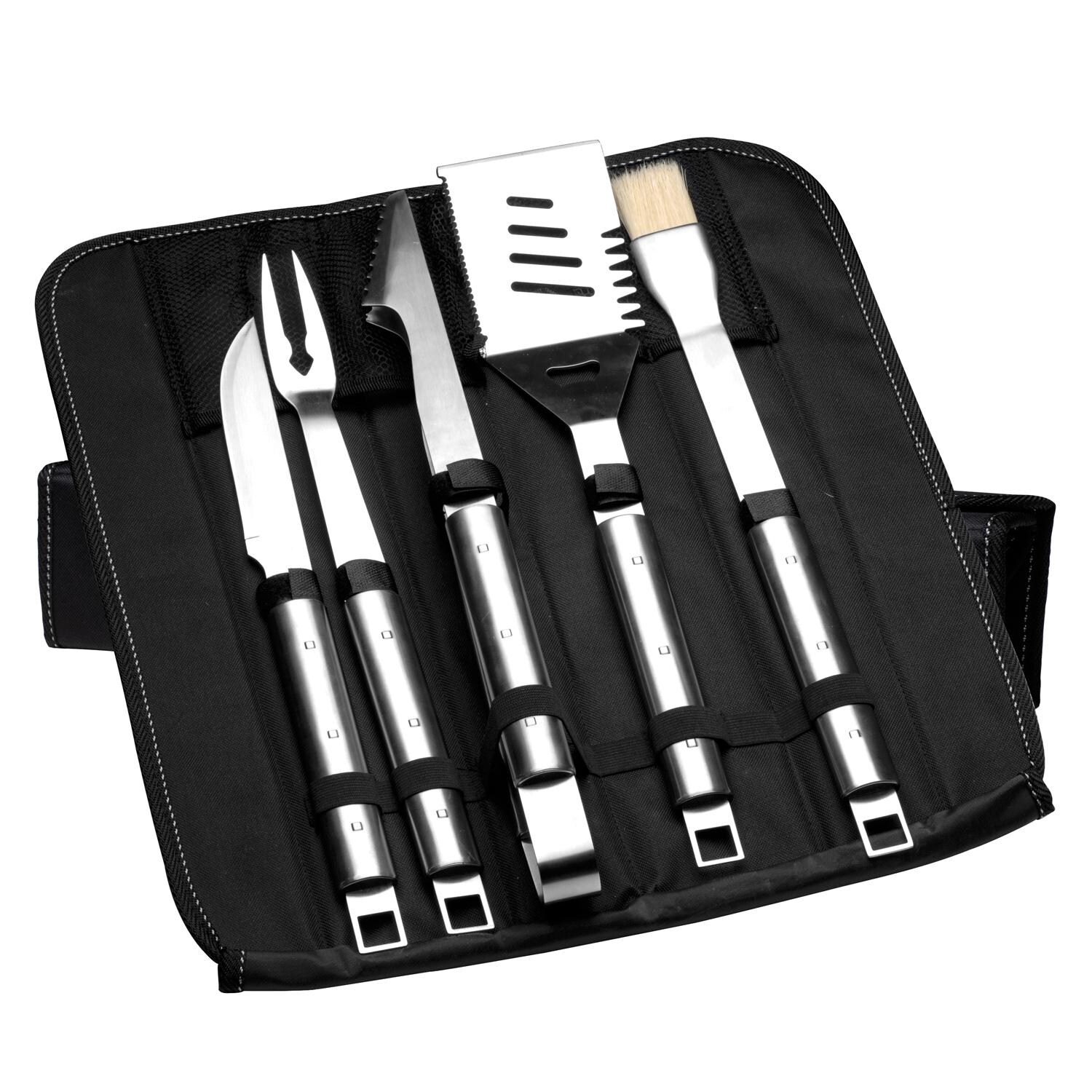 BergHOFF Cubo 6-Piece Stainless Steel BBQ Set W/ Folding Bag