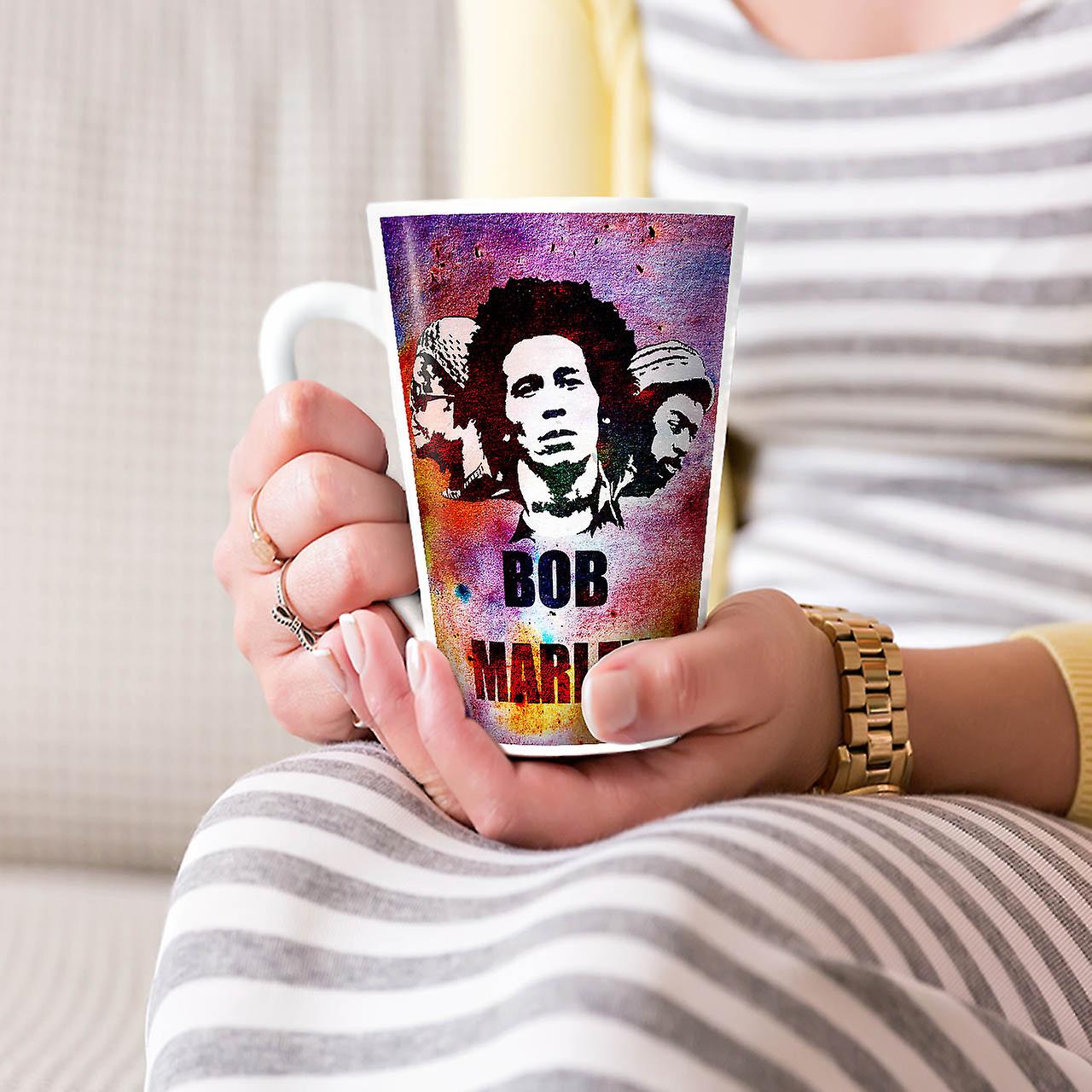 Marley Colorful NEW White Tea Coffee Ceramic Latte Mug 17 oz | Wellcoda