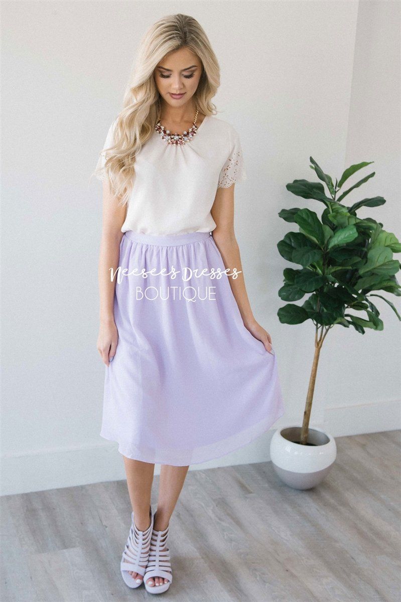 Lavender Chiffon Skirt