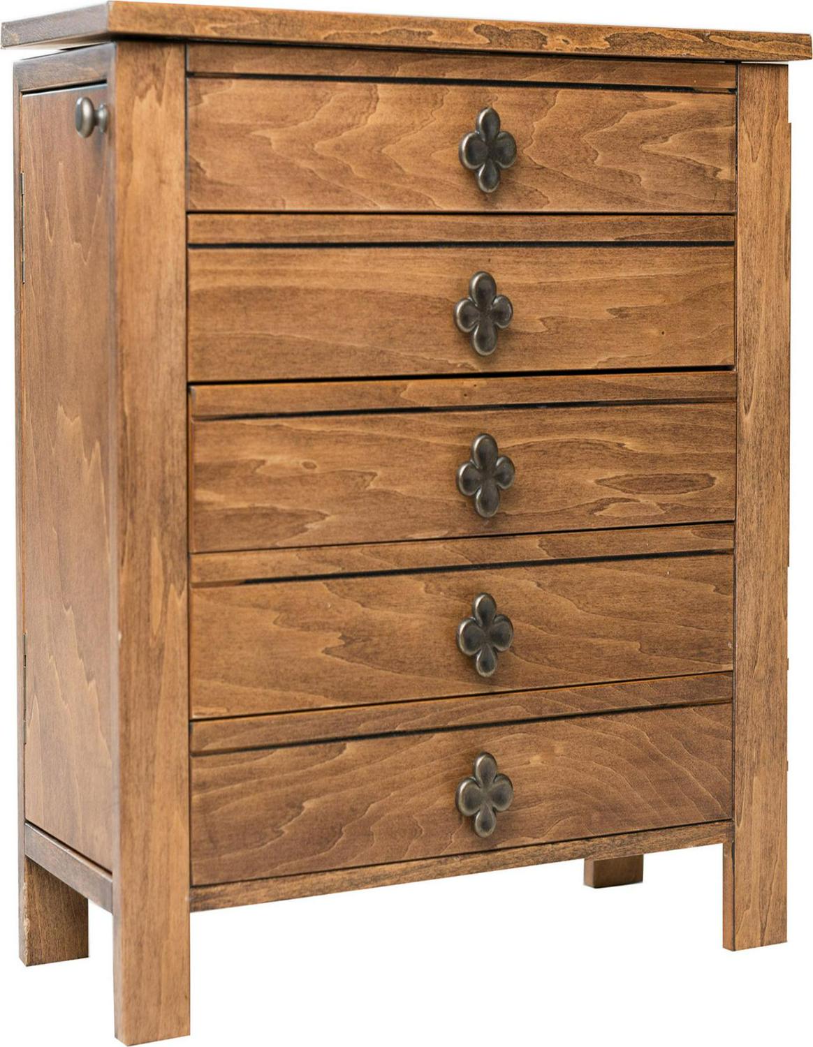 Hives and Honey Taylor Brown Wood Jewelry Chest for Women