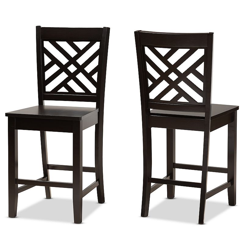 Baxton Studio Caron Counter Stool 2-piece Set