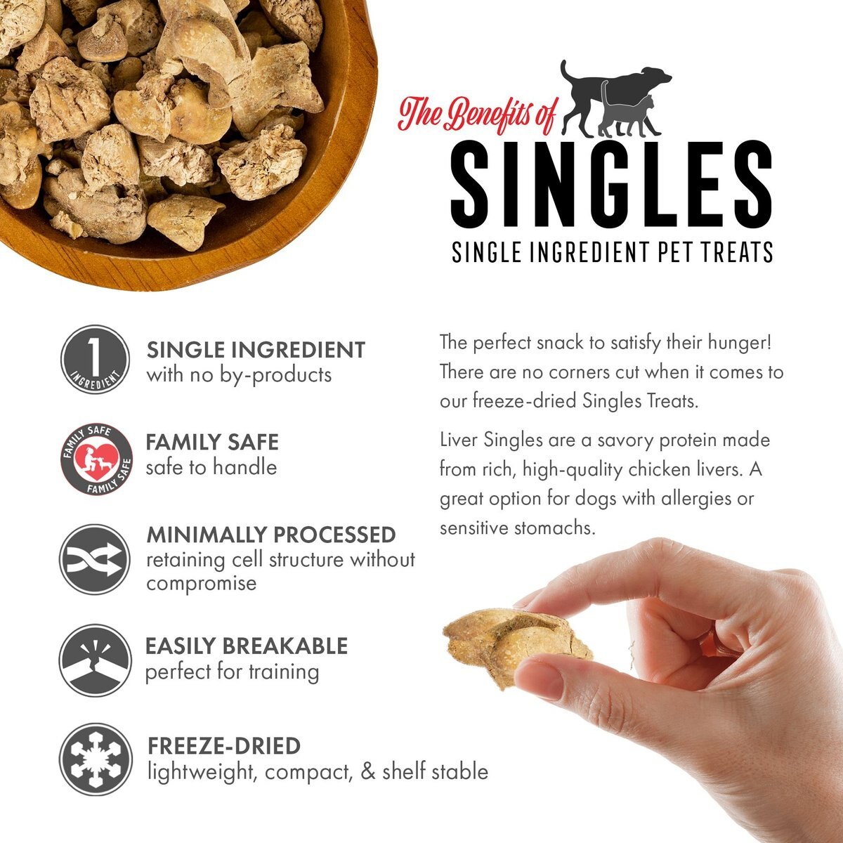 Grandma Lucy's Freeze-Dried Singles Liver Dog and Cat Treats