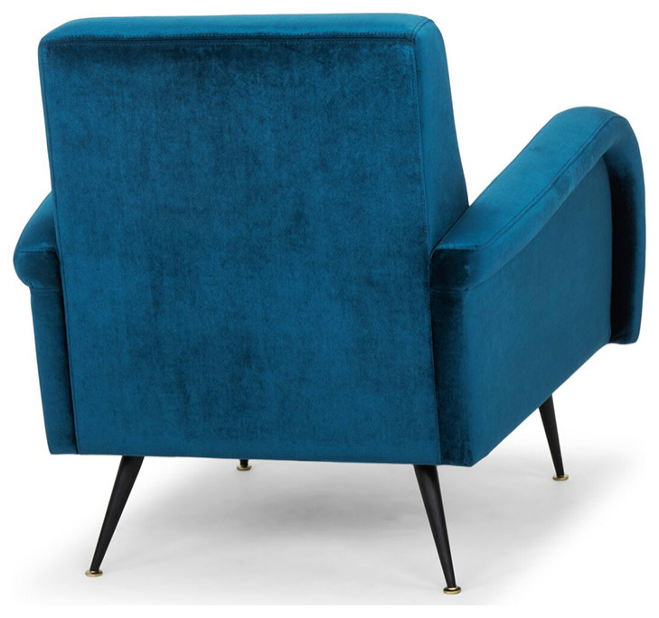 Hugo Midnight Blue Occasional Chair   Midcentury   Armchairs And Accent Chairs   by Nuevo  Houzz