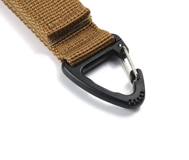 Outdoor carabiner multi tool nylon webbing Molle belt triangle mountaineering camping buckle hook Belt Backpack keychain