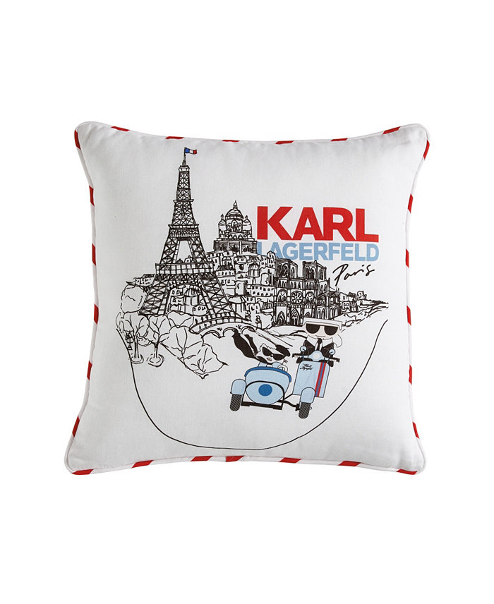 KARL LAGERFELD PARIS Sidecar Decorative Pillow， 18