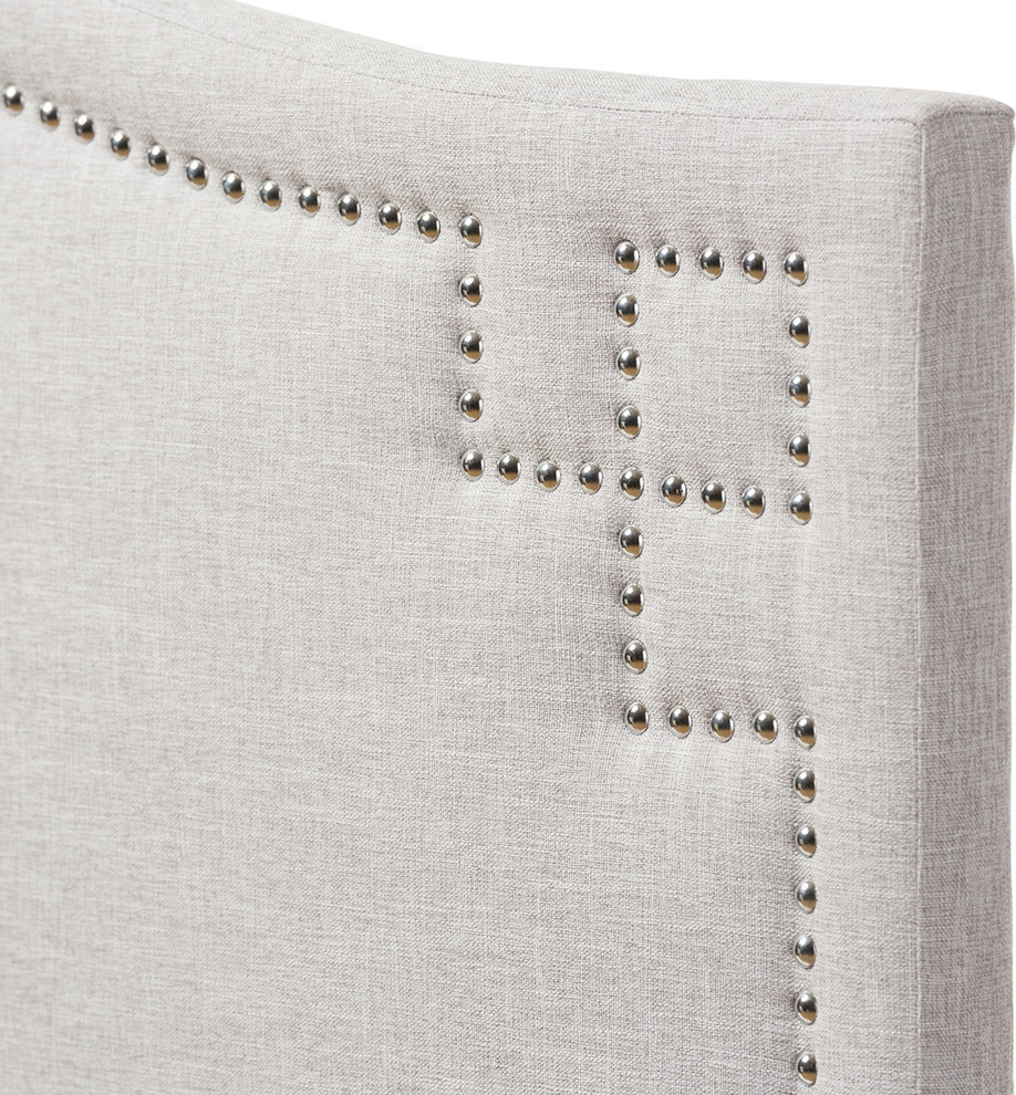 Aubrey Fabric Upholstered Headboard   Transitional   Headboards   by Baxton Studio  Houzz