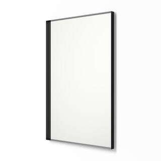 better bevel 24 in. x 36 in. Metal Framed Rectangular Bathroom Vanity Mirror in Black 20008