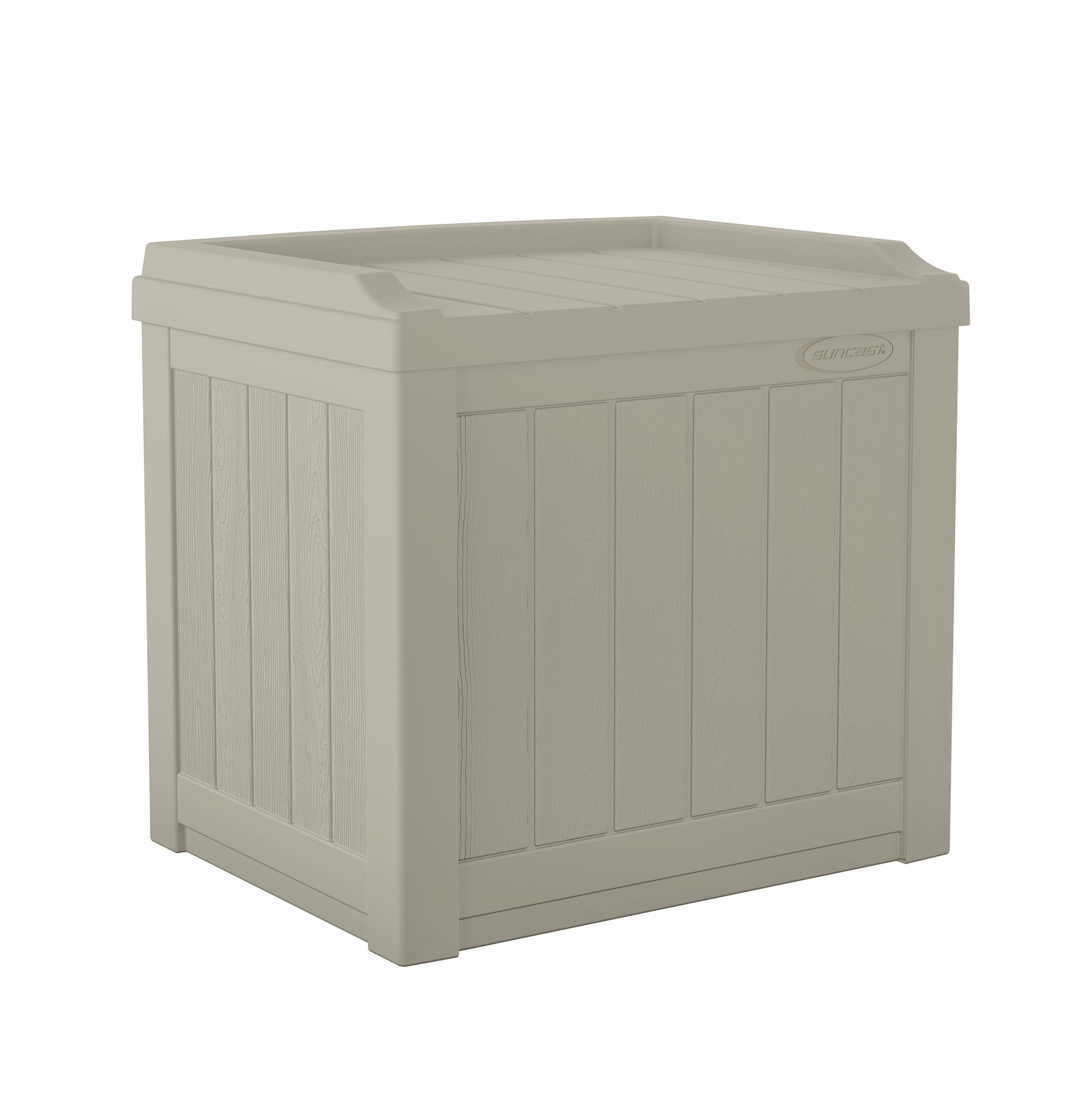 Suncast Outdoor 22 Gallon Resin Deck Box, Light Taupe