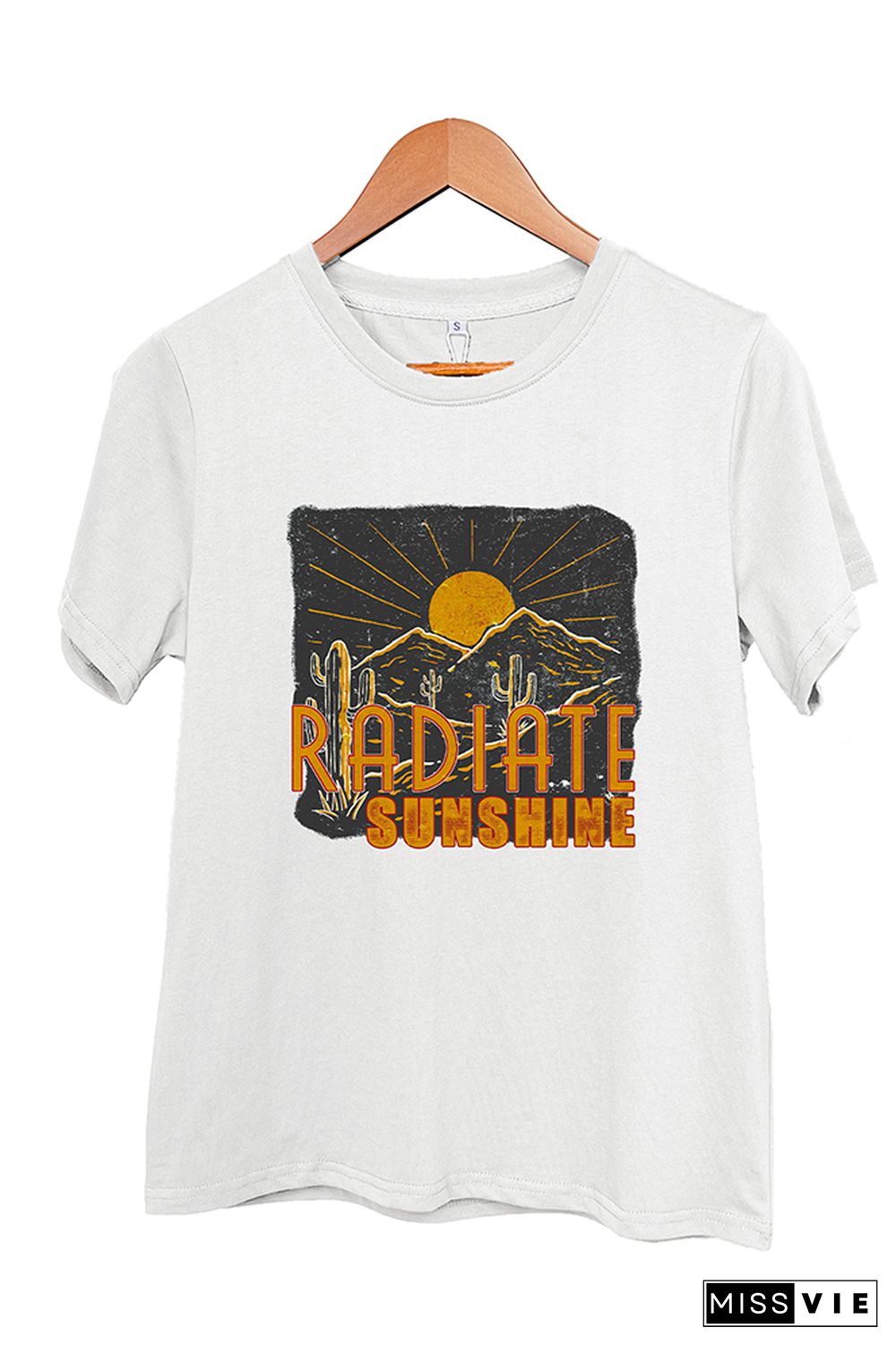 Radiate Sunshine Cactus Desert Graphic Tee Wholesale