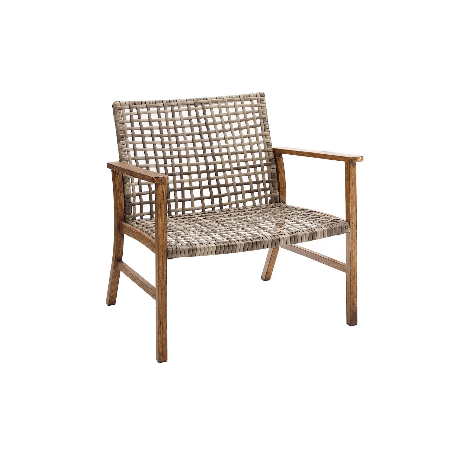 Crosley Ridley Outdoor Wicker and Metal Arm Chair 2-Piece Set