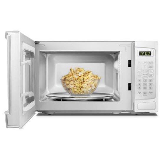 Danby 17-inch, 0.7 cu.ft. Countertop Microwave Oven with Auto Defrost DBMW0720BWW