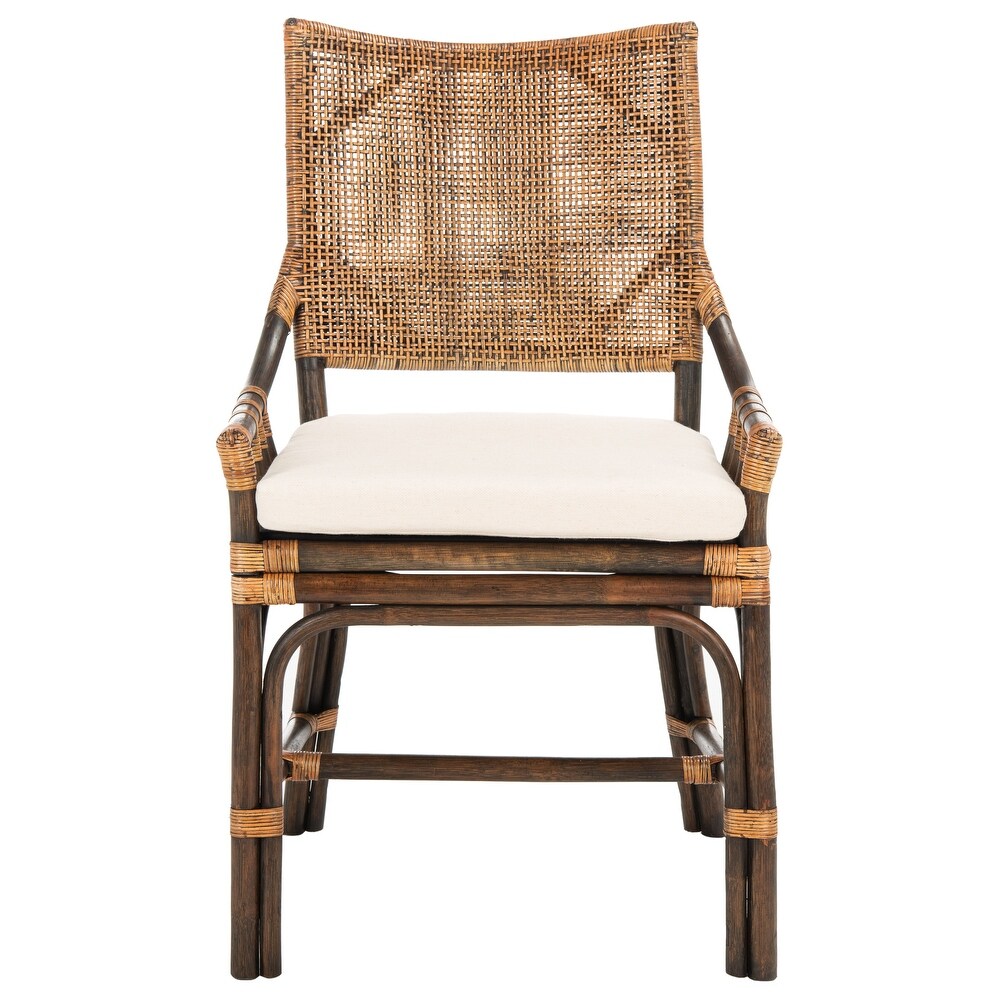 SAFAVIEH Donatella Coastal Rattan Cushion Chair   22\