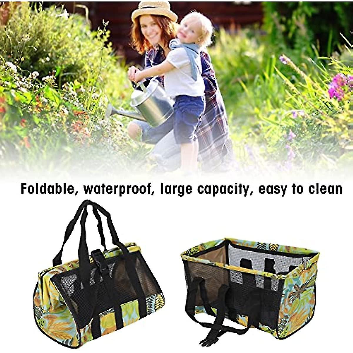 Camidy Garden Tool Set Tote Bag Gardening Tool Bag Organizer With Pockets Handle 600d Heavy Duty Garden Storage Bag