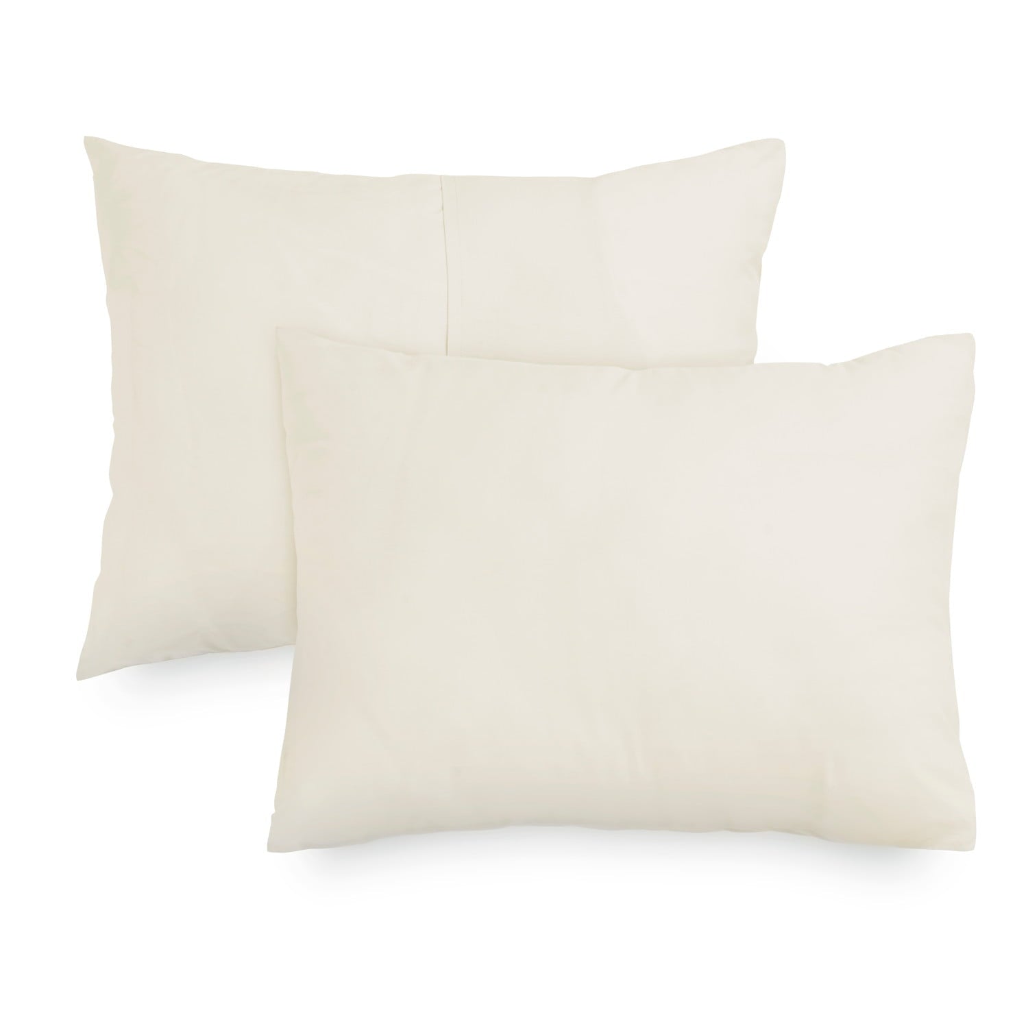 Welspun Basics， 200TC 100% Cotton Percale， Cozy Full/Queen Duvet Cover Set， Percale， Cream