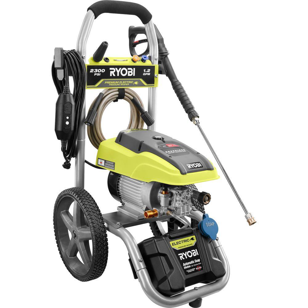 RYOBI 2300 PSI 1.2 GPM High Performance Cold Water Corded Electric Pressure Washer RY142300