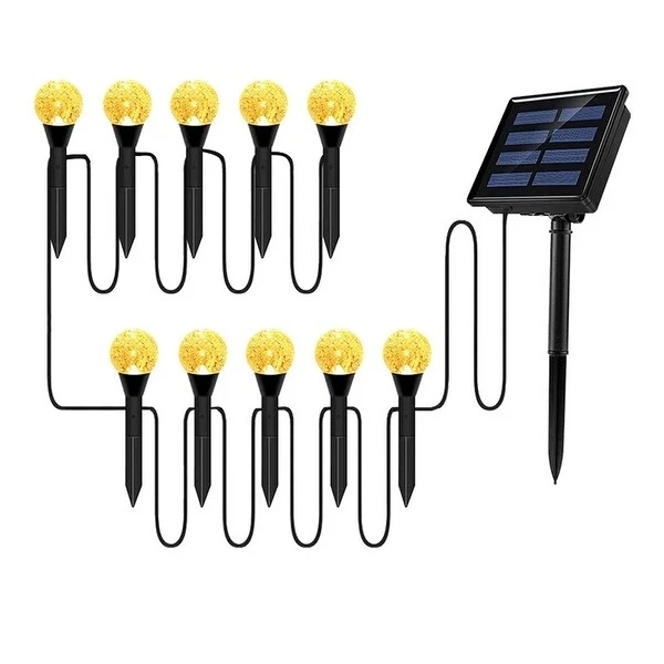 Solar LED Ball Stake Lights with Solar Panel