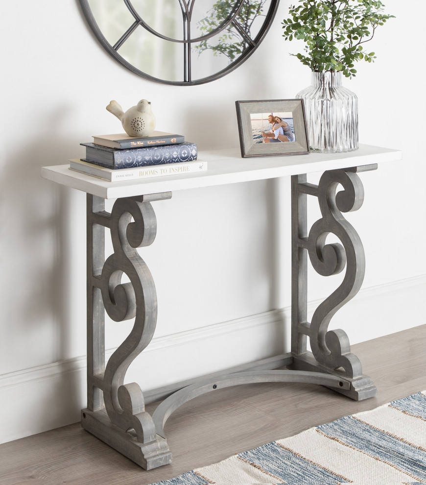 Wyldwood Wood Console Table   Traditional   Console Tables   by Uniek Inc.  Houzz