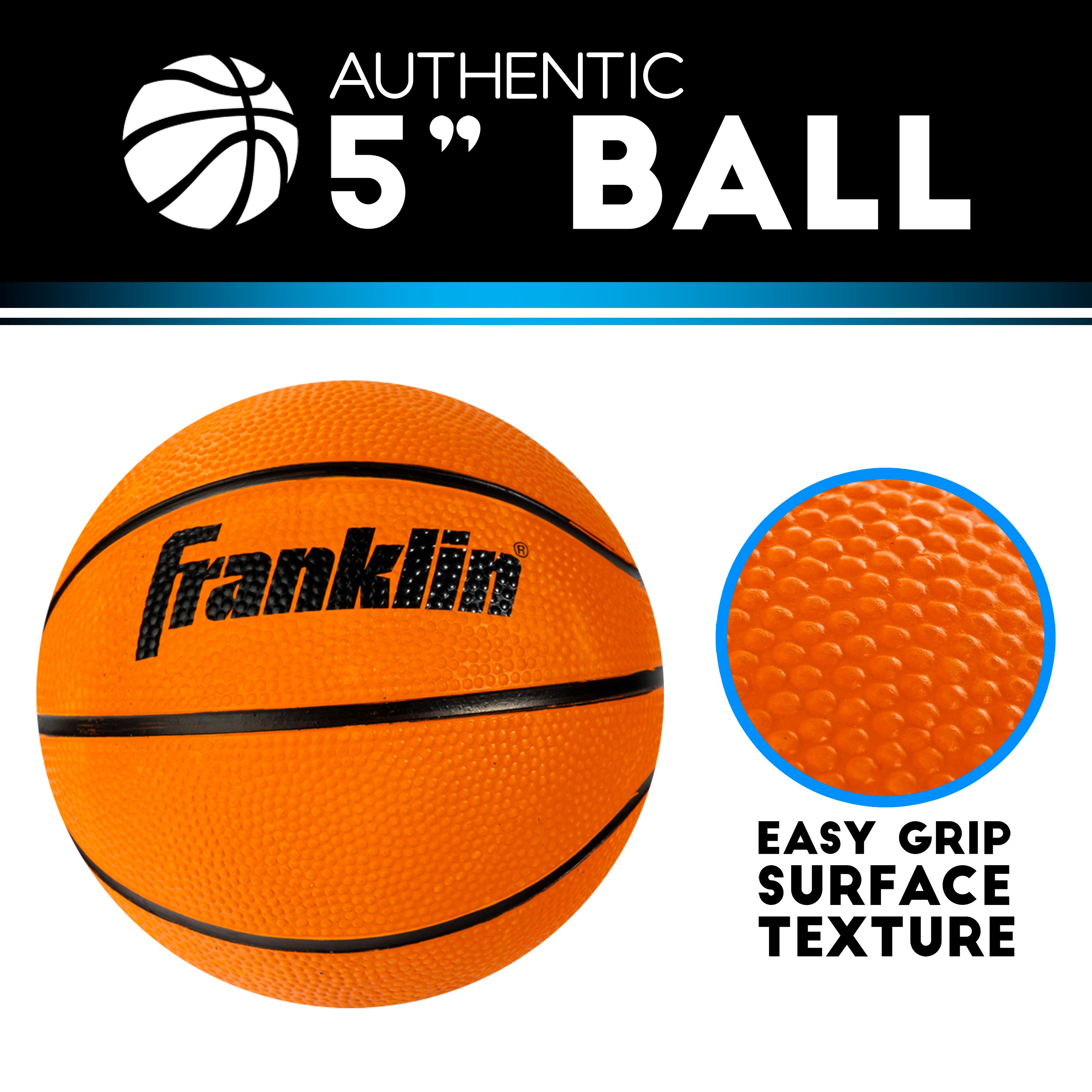 Franklin Sports Over the Door Mini Basketball Hoop + Ball Set - Pro Hoops