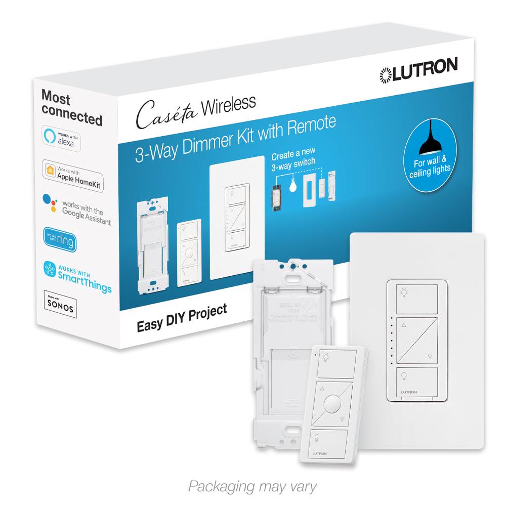 Lutron Caseta Smart Dimmer Switch Kit with Remote