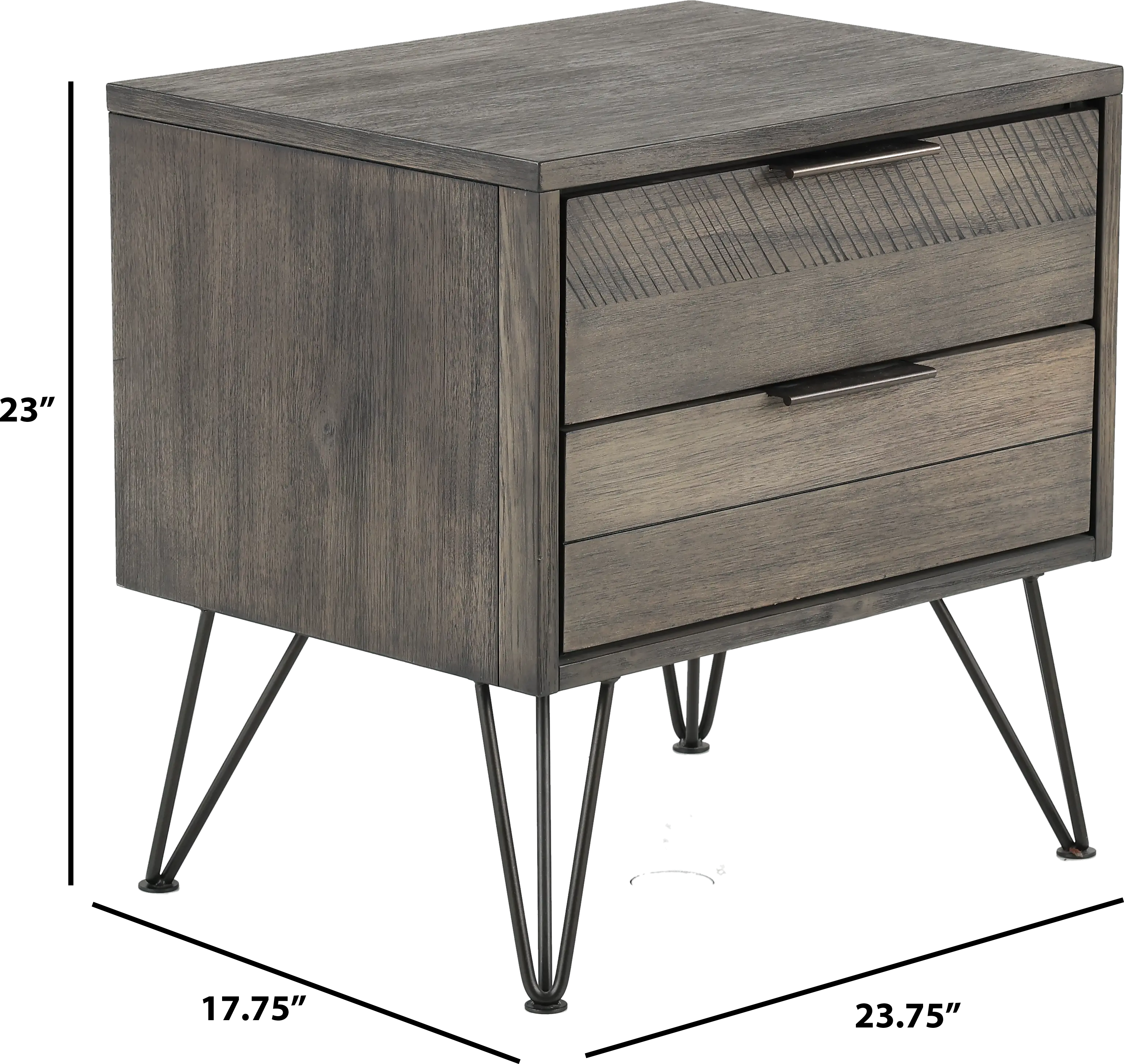 Urbanite Gray Nightstand