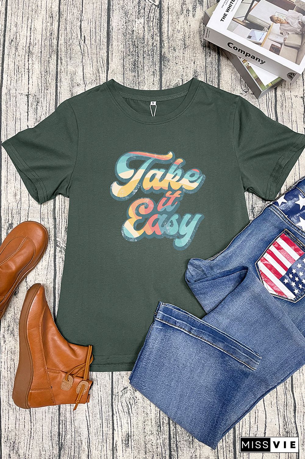 Take It Easy Graphic T-Shirt Wholesale