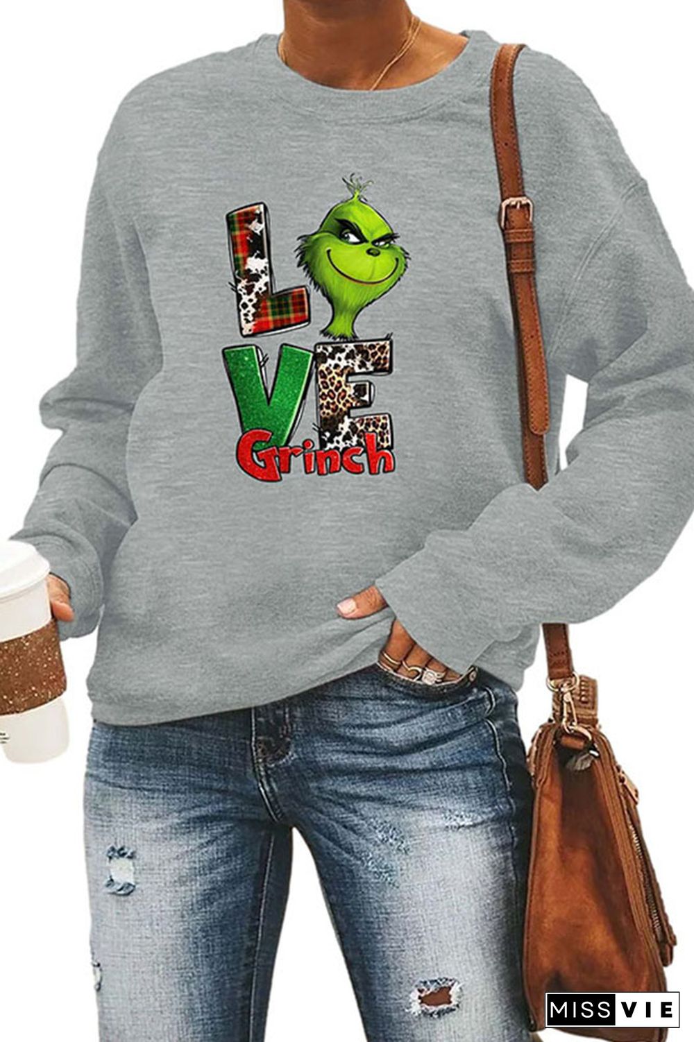 Love Grinch,Christmas Classic Crew Sweatshirt Wholesale