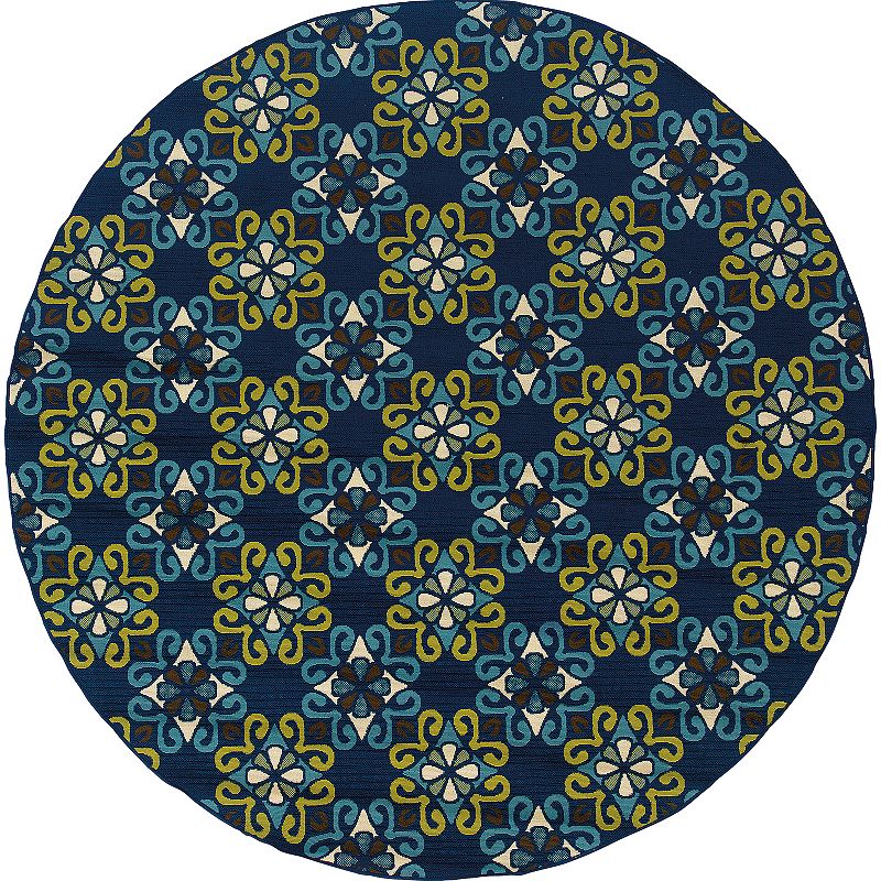 StyleHaven Cayman Floral Lattice Indoor Outdoor Rug