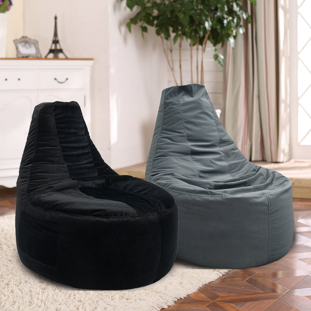 MLfire Bean Bag Cover Premium Soft Beanbag Chair Cover Sturdy Zipper Beanbag Case Cotton Linen Canvas Sack for Adults Teens Outdoor Garden Game