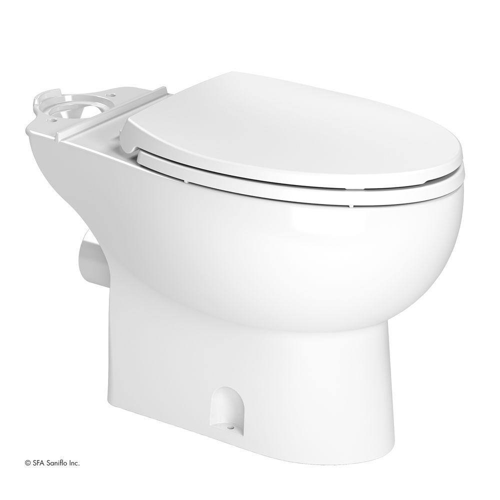 Saniflo SaniAccess3 2-Piece 1.280 GPF Single Flush Elongated Toilet with .5 HP Macerating Pump in White 082.005.087