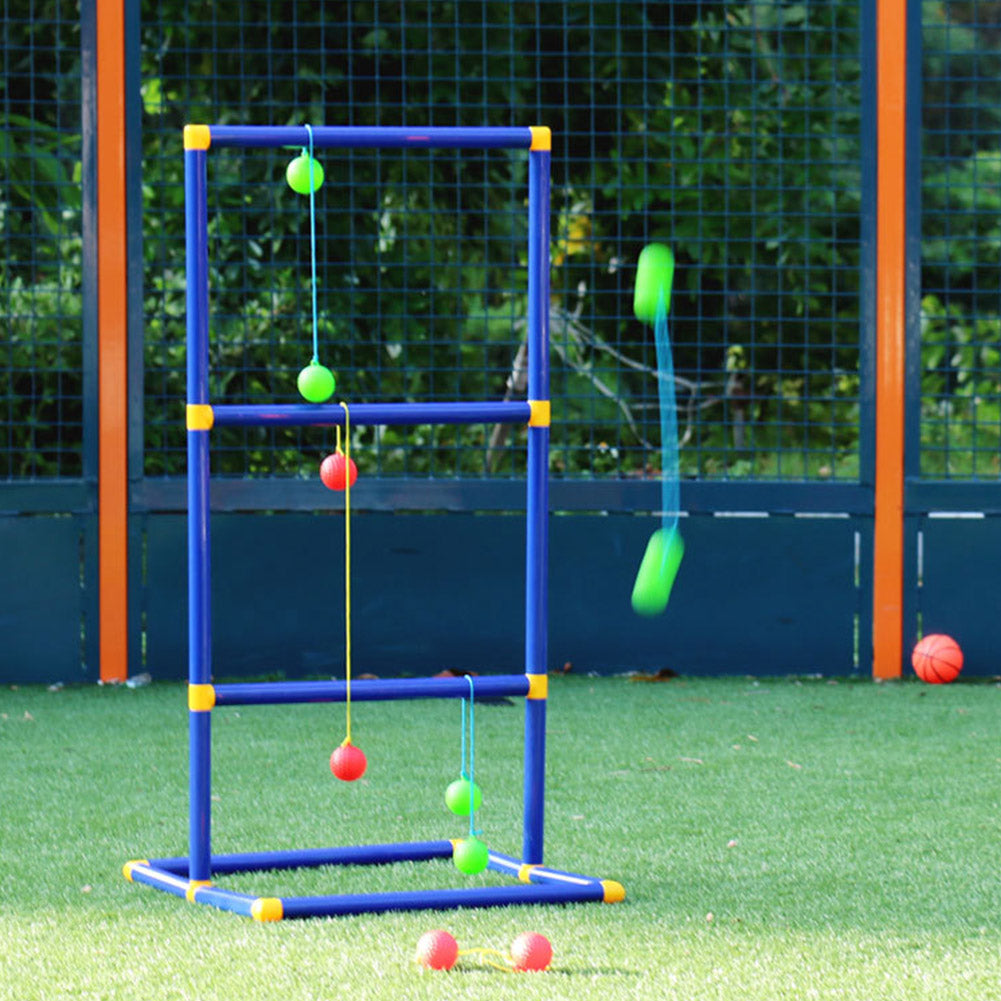 Toss Game Backyard Outdoor Play Golf Toy Kids Lawn Sport Funny Ladder Ball Set