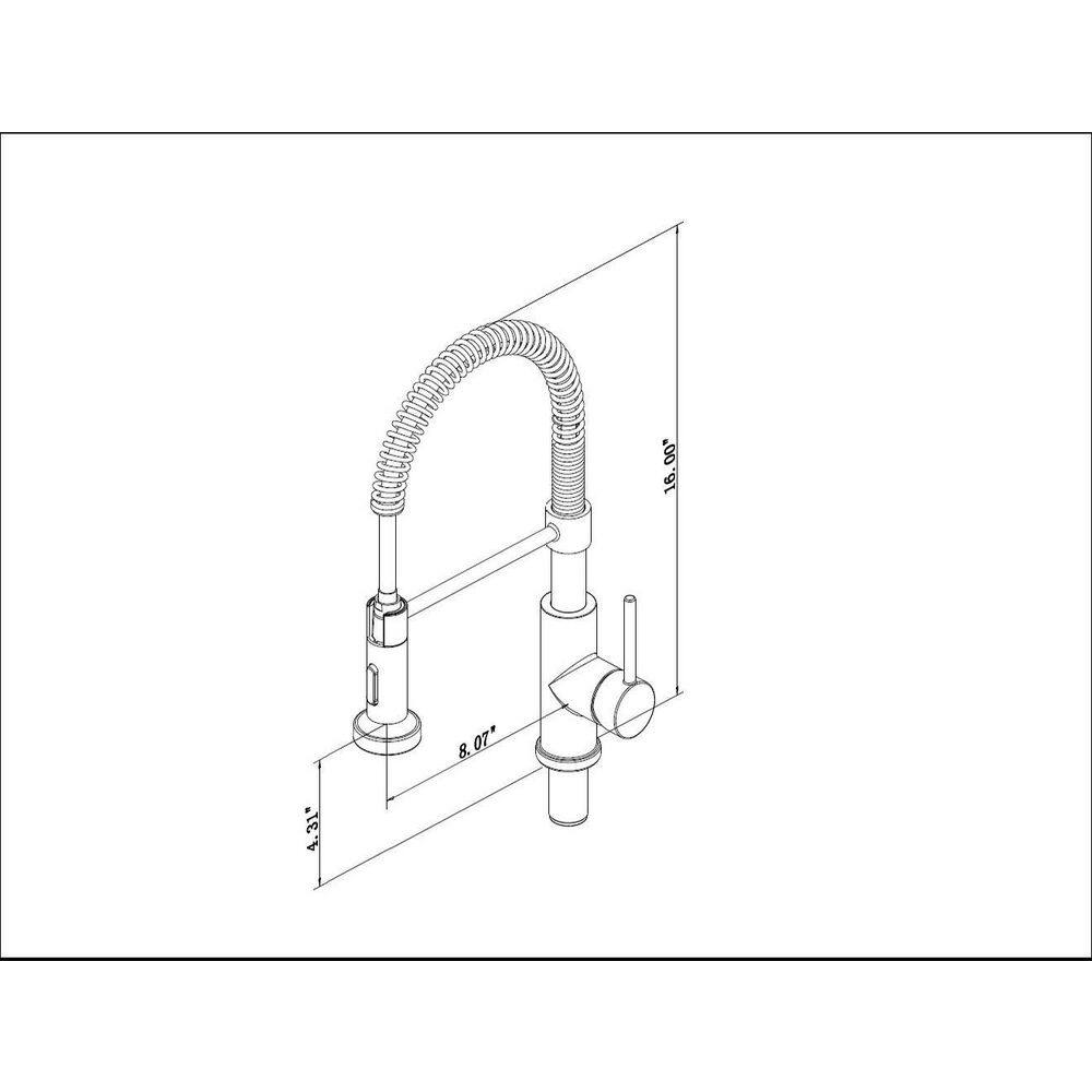 PRIVATE BRAND UNBRANDED Cartway Single-Handle Spring Pull-Down Sprayer Kitchen Faucet in Matte Black (2-Pack) D005O-2