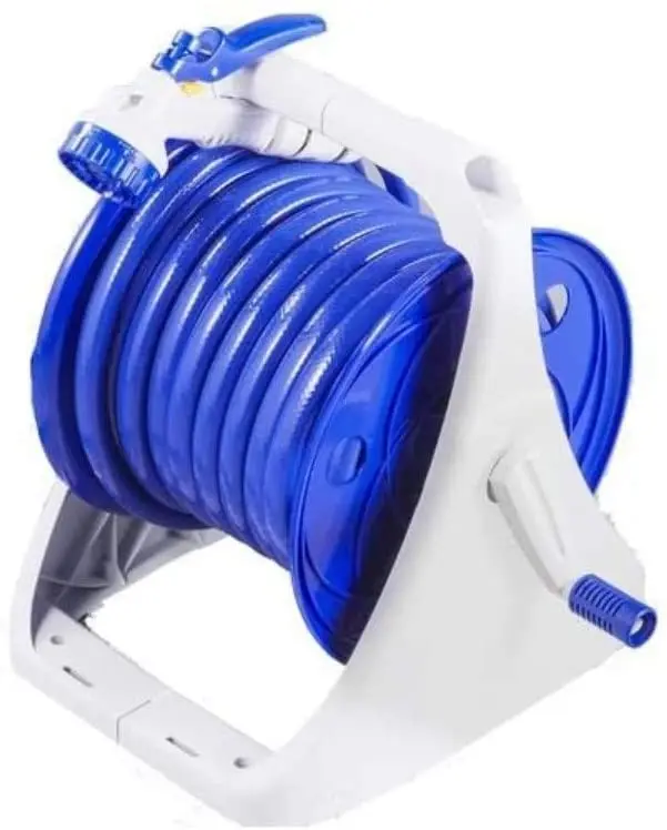 G Aqua Series Home Garden Water Hose Reel Set With 8 Multiple Water Pattern Sprayer And Premium Hose 20 M Capacity Wall Mounted