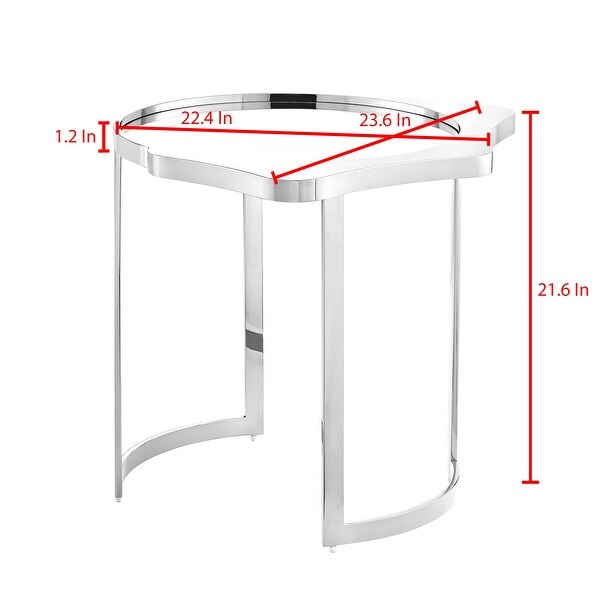 Keshav Mirrored Top End Table