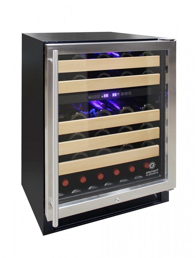 Element by Vinotemp EL46WCST Connoisseur Series 24 Inch Stainless Steel Wine Cooler