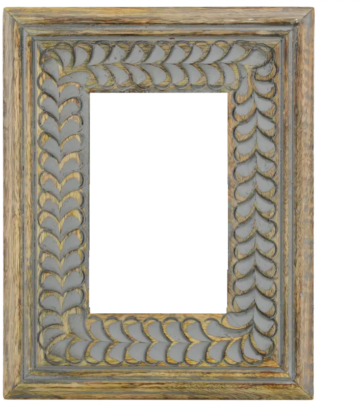 Brown Mango Wood Carved Picture Frame